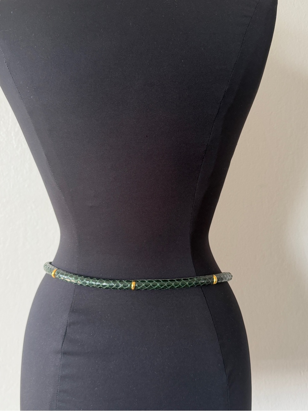 VINTAGE Lucienne & Depose 80s textured reptile skin pattern Belt - Picture 5 of 11